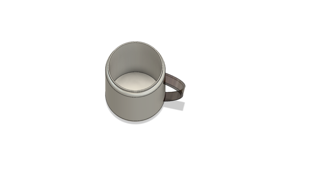 Image of the top view of a 3D model for the mug