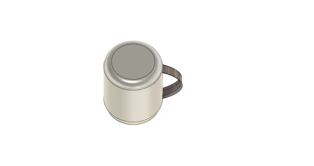 Image of the bottom view of a 3D model for the mug